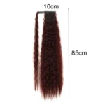 MST8568 Invisible Adhesive Bandage Wigs Corn Perm Long Ponytail Wigs - Image 3