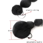DLMW01 Bubble Shape Shaggy Wig Ponytail Drawstring Long Ponytail Wigs Fluffy, Spec: - Image 4