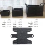 Home Clutter Felt Folding Storage Baskets - Image 3