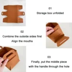 Home Clutter Felt Folding Storage Baskets - Image 6