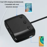 3 in 1 120W Car Cigarette Lighter Independent Switch Dual USB Charger - Image 5