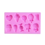 G114 Candy Lollipop Ice Cream Shape Silicone Mold Chocolate Biscuits Cake Decoration - Image 2
