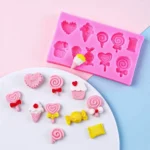 G114 Candy Lollipop Ice Cream Shape Silicone Mold Chocolate Biscuits Cake Decoration - Image 4
