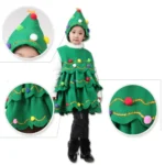 Girls Christmas Dress Christmas Tree Performance Dance Clothes - Image 3