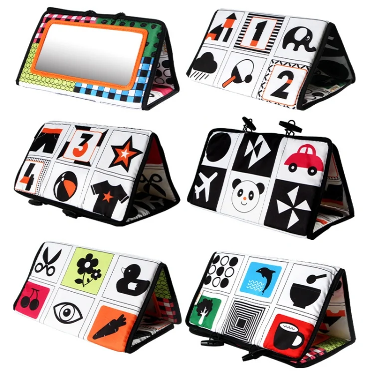 TBD0603104901A_1.webp Baby Hanging Toy Foldable Baby Vision Training Pattern Mirror - Image 5