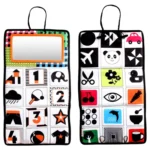 Baby Hanging Toy Foldable Baby Vision Training Pattern Mirror - Image 3