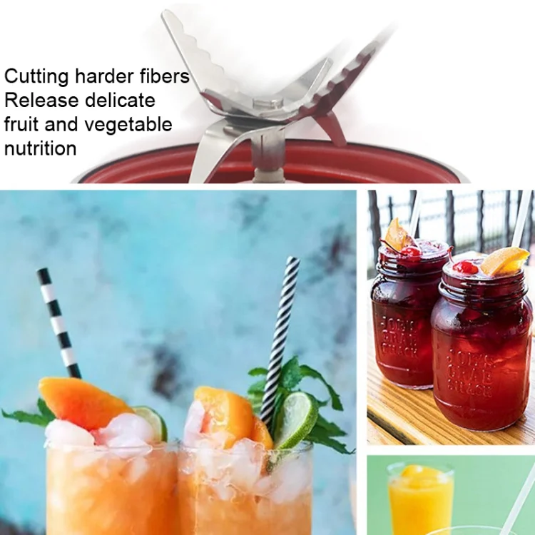 TBD06031064_2.webp 50 PCS CA-M239 Portable Fruit Juicer Blade Semi-Circle Straight 304 Stainless Steel Stirring Knife - Image 3