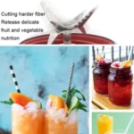 50 PCS CA-5408 Portable Fruit Juicer 4 Leaf Vertical Teeth Blade Stainless Steel Mixing Blade - Image 4