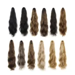 P96 Clip-On Wig Long Ponytail Water Ripple Long Curly Wig - Image 2