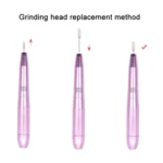 USB Plug Aluminum Nail Drill Machine Electric Manicure Milling Cutter Set - Image 5