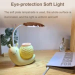 L-0 Cartoon Snail Pen Holder USB Rechargeable LED Soft Eye-Protection Desk Lamp - Image 4