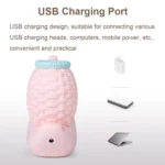 L-0 Cartoon Snail Pen Holder USB Rechargeable LED Soft Eye-Protection Desk Lamp - Image 6