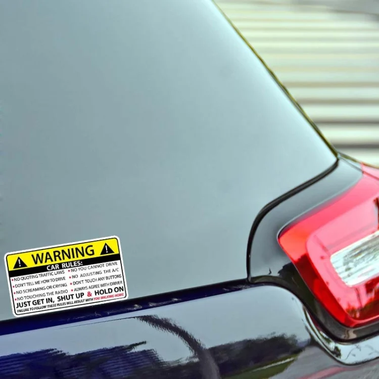 TBD0603118201_B2.webp Car Safety Warning Rules Sticker - Image 3