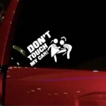 10 PCS Car Sticker Do Not Touch My Car Personalised Reflective Warning Sticker - Image 3