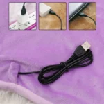 USB Electric Blanket Single Crystal Fleece Winter Warm Heating Blanket - Image 5