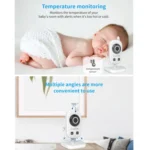 UU24 2.4 Inch Wireless Baby Monitor Camera Temperature Monitor 2 Way Audio VOX Lullaby - Image 3