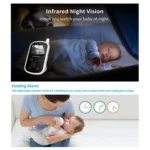 UU24 2.4 Inch Wireless Baby Monitor Camera Temperature Monitor 2 Way Audio VOX Lullaby - Image 5