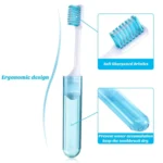 Portable Business Trip Folding Toothbrush Multi-color Super Soft Bristles Toothbrush - Image 4