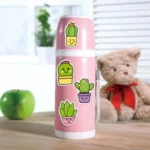 3 Sets 50PCS/Set Cartoon Cactus DIY Handbook Decorative Stickers Floral Laptop Waterproof Sticker - Image 5