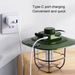 LY02 LED Retro Lantern Hand Tent Lamp USB Charging Camping Light - Image 3