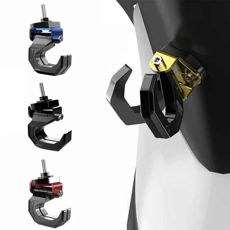 TBD06031501_B1.webp Motorcycle Electric Bike Item Movable Double Hooks Aluminum Helmet Hanger Modification Accessories - Image 2