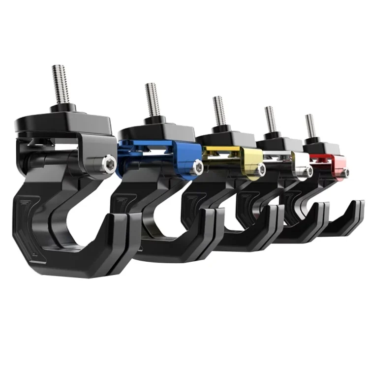 TBD06031501_B2.webp Motorcycle Electric Bike Item Movable Double Hooks Aluminum Helmet Hanger Modification Accessories - Image 3