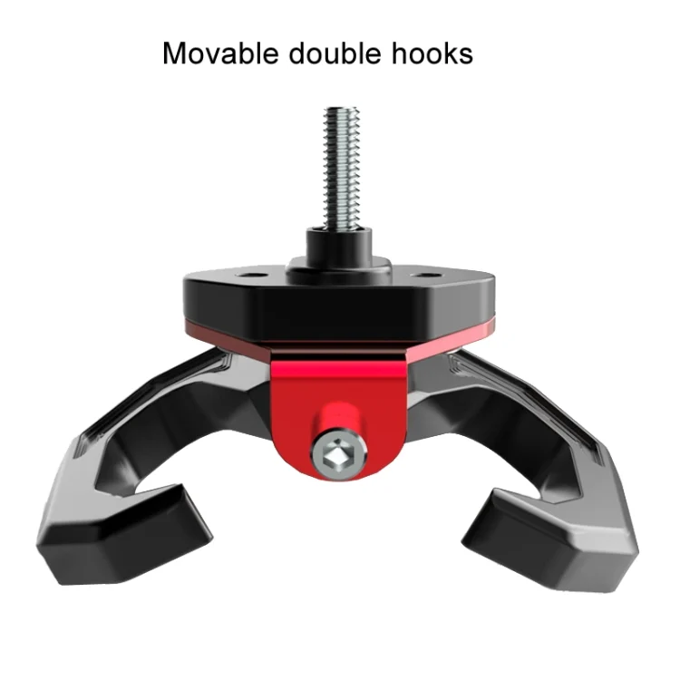 TBD06031501_B4.webp Motorcycle Electric Bike Item Movable Double Hooks Aluminum Helmet Hanger Modification Accessories - Image 5
