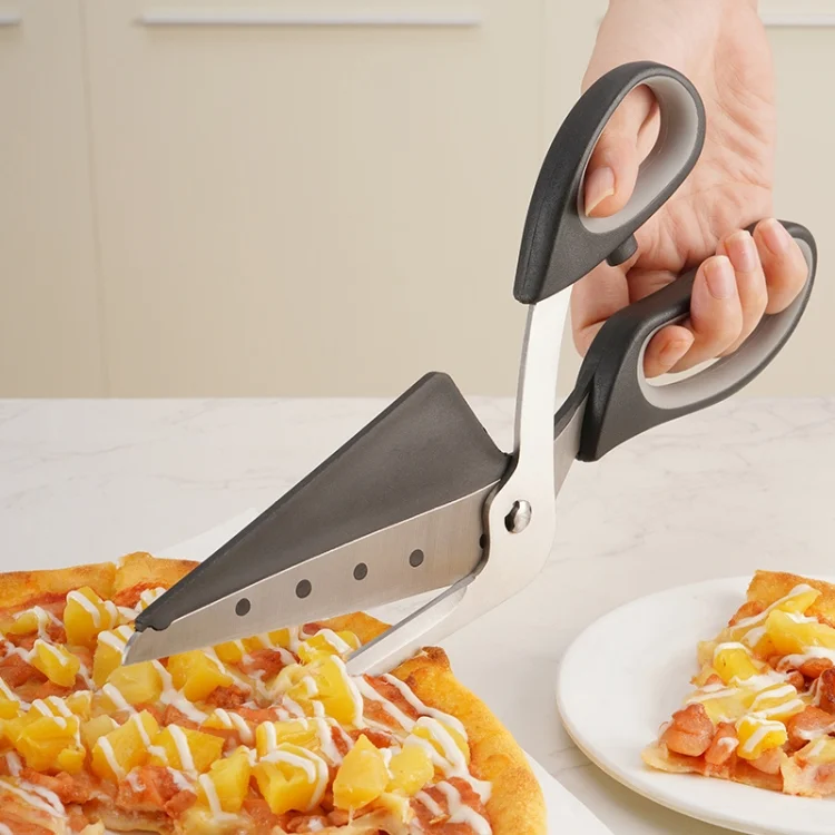 TBD06031587.webp Removable Multi-Functional Stainless Steel PIZZA Scissors Shovel - Image 1