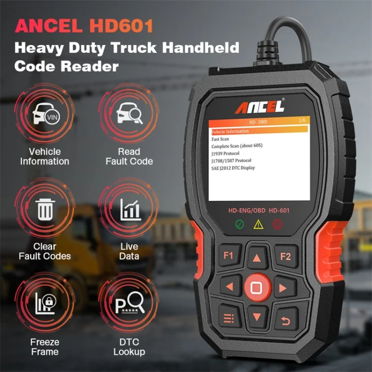 TBD06031601_3.webp ANCEL HD601 24V Diesel Engine Detector Heavy Truck Diagnostic Scanner - Image 4
