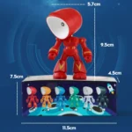 9622 LED Mini Foldable Cartoon Policeman Night Light Desktop Magnetic Desk Lamp - Image 3