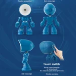 9622 LED Mini Foldable Cartoon Policeman Night Light Desktop Magnetic Desk Lamp - Image 5