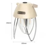 TG-ZP04401 Retro Camping Light Rechargeable Tricolor Light Source Tent Light - Image 2