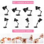 Flower Shape LED Mini Magnetic Table Lamp Foldable Bedside Night Light - Image 3