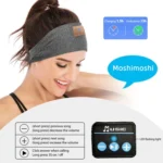 Bluetooth Headband Headphones Sleep Mask for Side Sleeper Workout Running - Image 2