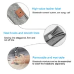 Bluetooth Headband Headphones Sleep Mask for Side Sleeper Workout Running - Image 3