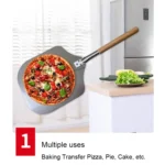 Detachable Aluminum Oak Pizza Cake Transfer Shovel Kitchen Baking Tools - Image 4