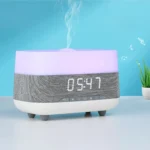 300ml Bluetooth Clock Aromatherapy Humidifier with Seven-color Ambient Light,EU Plug
