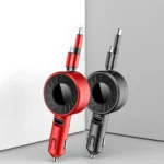 3 In 1 USB Dual Cable Single Pull Retractable Car Charger - Image 2