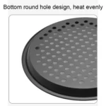 BM1076 Round Pizza Pie Nonstick Baking Pan with Perforated Bottom Baking Mold - Image 4