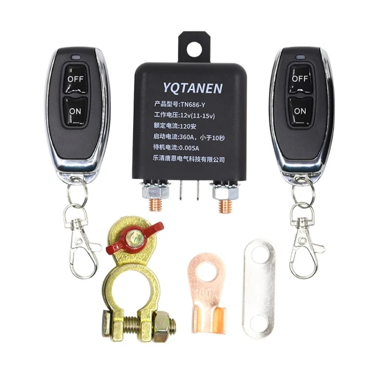 TBD0603188103.webp YQTANEN Car Battery Leakage Protection Remote Control Power Off Relay, Voltage: - Image 1