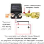 YQTANEN Car Battery Leakage Protection Remote Control Power Off Relay, Voltage: - Image 5