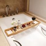 Bamboo Non-slip Bathtub Shelf Multifunctional Soaking Shelf