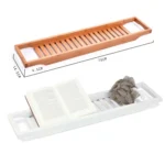 Bamboo Non-slip Bathtub Shelf Multifunctional Soaking Shelf - Image 2