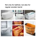 Bamboo Non-slip Bathtub Shelf Multifunctional Soaking Shelf - Image 4