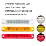 MK-224 10pcs 12-24V Truck Trailer 9LED Side Light Tail Lamp Signal Light - Image 5
