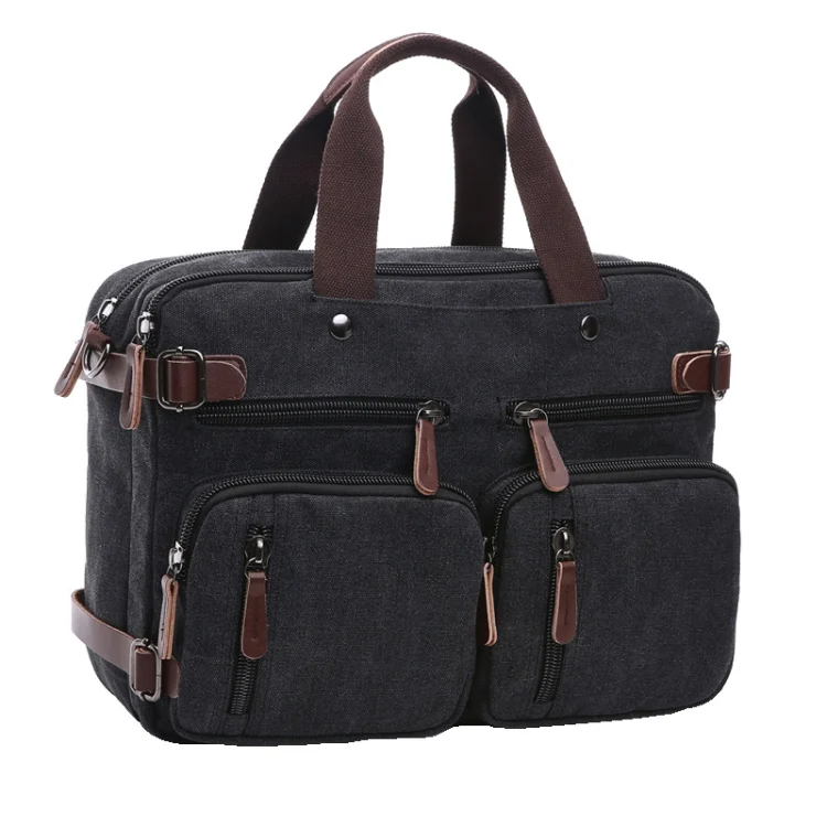 Casual Canvas Three-Purpose Business Briefcase Computer Bag