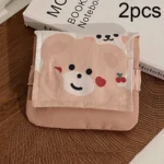 BD0443 2pcs Cartoon Pattern Large Capacity Sanitary Storage Bags