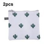 SN-031 2pcs Waterproof Zipper Sanitary Napkin Storage Bag Coin Card Bag