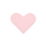 Mini Business Student Library Portable PU Leather Heart Shaped Bookmark