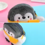 2pcs Cute Little Penguin Coin Purse Lipstick Data Cable Bag - Image 3